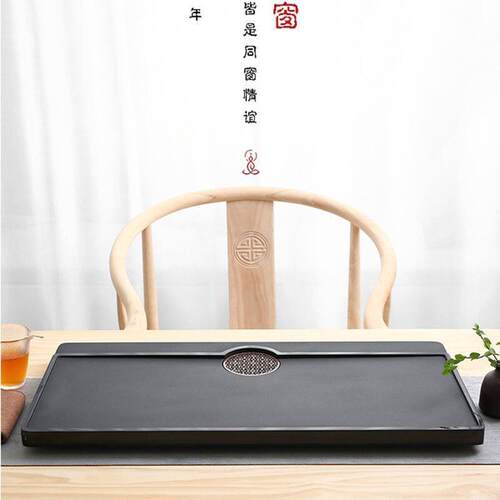 天然乌金石头茶盘家用简约大号小号茶台现代轻奢茶海功夫茶盘石盘
