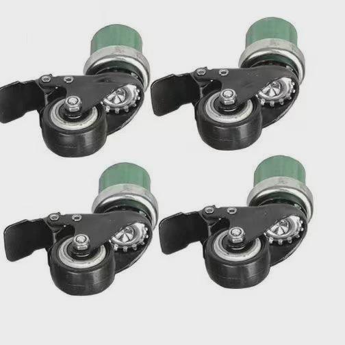 轮子32384851mm圆管万向轮厨房置物架配套不锈钢操作台带新款