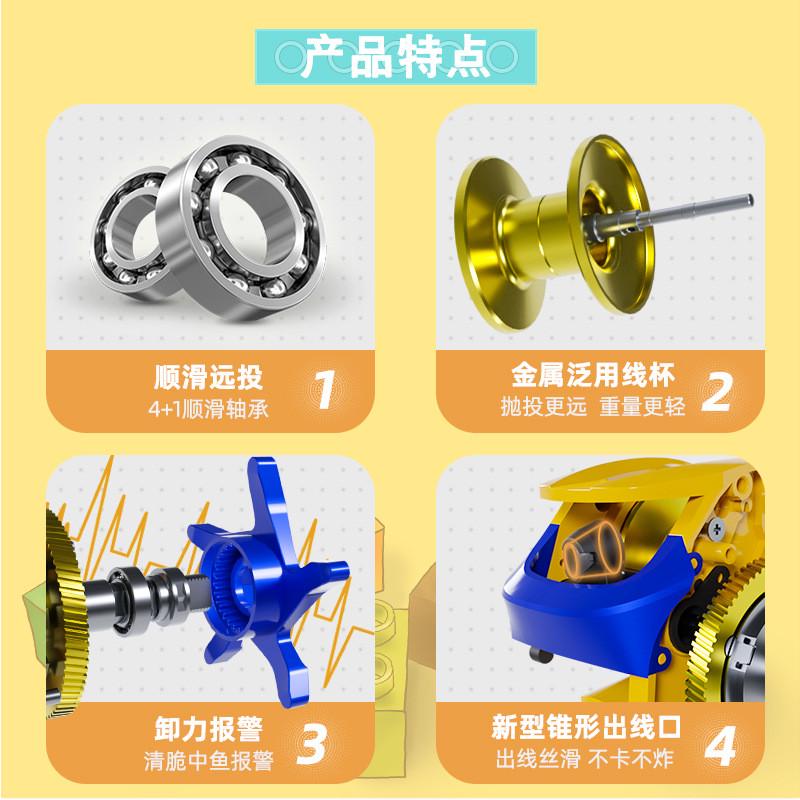 比灵斯水滴轮金属远投防炸线水滴轮超轻渔轮微物路亚鱼轮渔线轮