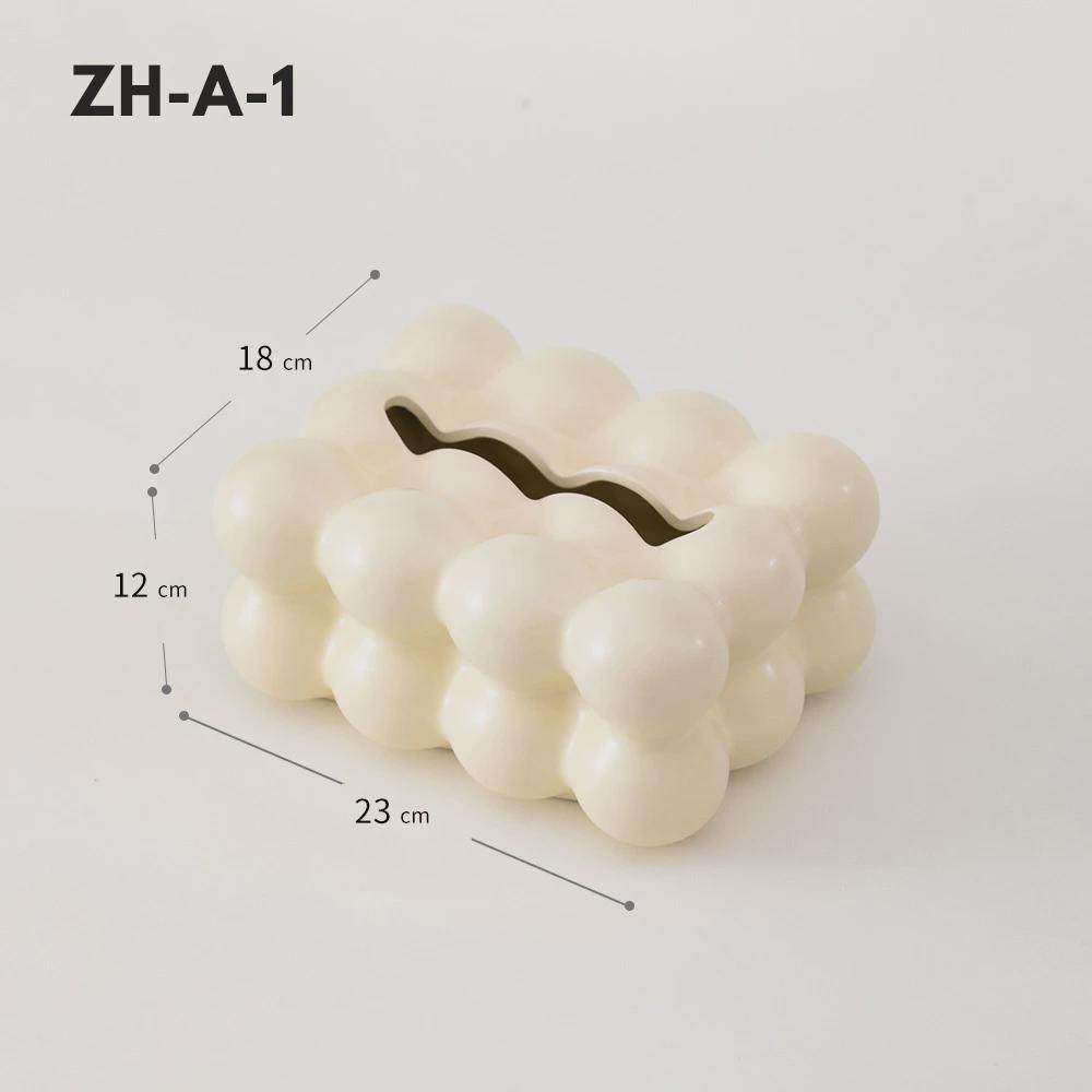 栢嘉越珠泡陶瓷纸巾盒摆件北欧INS抽纸盒客厅茶几餐桌小众装饰品,收纳整理,纸巾盒,淘宝优惠券,粉丝福利购,淘宝优惠卷