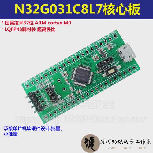 国民技术ARM M0 N32G031C8L7 LQFP48核心板 开发板 Cortex m0