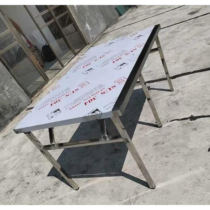 不锈钢折叠工作台家用厨房饭桌夜市地推摆摊桌子便携户外桌操作台