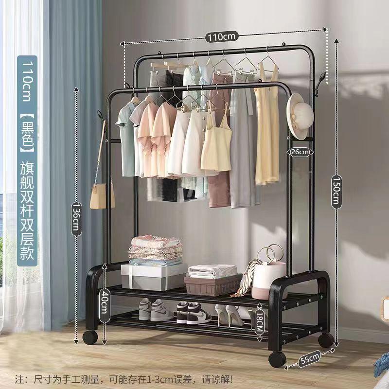 25管简易组装组合室内晾衣架衣帽鞋杆架晒被阳台宿舍外贸工厂双杆