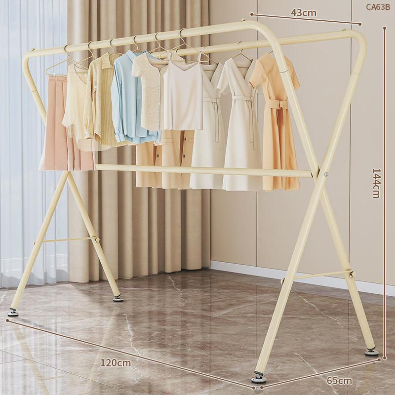 晾衣架室内落地不折叠晒衣架晾衣杆家用阳台占地衣挂架晒被子