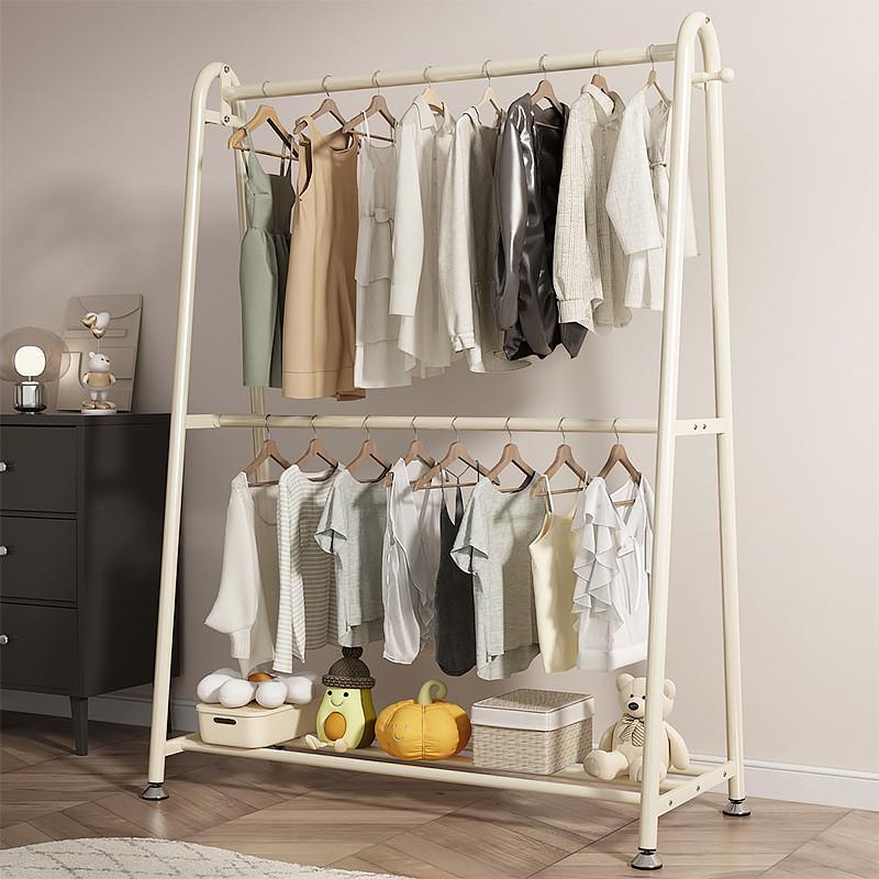 简易衣帽架可移动落地晾衣架家用卧室衣服收纳架室内房间挂衣架子