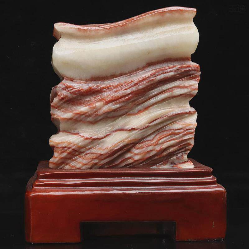 肉然石天猪肉石广西柳州五花肉红烧肉腊肉摆件15*17*6cm2348g