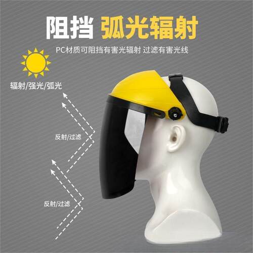 电焊面罩头戴式焊接面罩防护焊焊工面罩帽氩弧焊气保焊防尘