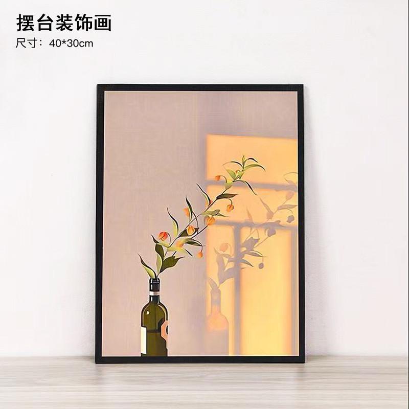 ins风抽象人物艺术摆台画玄关装饰画摆件客厅卧室梳妆台黑白桌画