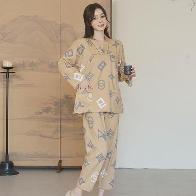 长袖汗蒸服纯棉男女情侣桑拿家服长裤套装按摩足疗服大码洗浴新款