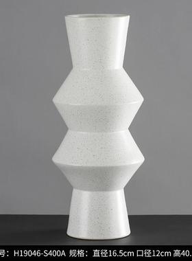 家居简约白色玄关陶瓷花瓶瓷器工艺品摆件bestwest客厅软装饰品