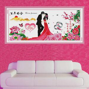 电脑机绣十字绣成品新款幸福约定百好合客厅装饰大画结婚礼