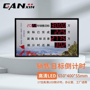赣鑫业绩目标冲刺倒计时器团队项目销售目标电子看板目标比拼牌