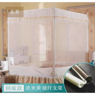 家用防摔蚊帐1.8m床儿童小孩防掉拉链加厚三开门加密1.新品