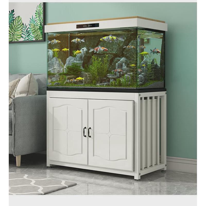 木钢鱼缸柜底柜铁艺金属龟缸桌底架家用欧式客厅鱼缸底座架子