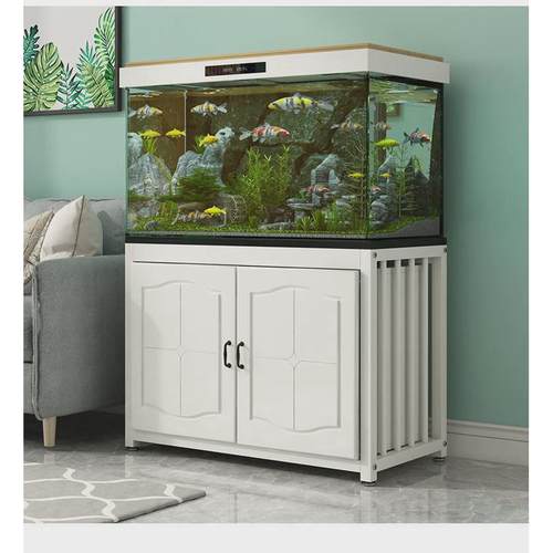 鱼缸柜底柜钢木铁艺金属龟缸桌底架家用欧式客厅鱼缸底座架子