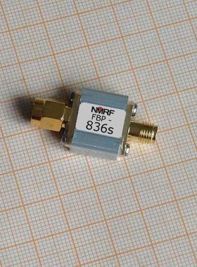836(824-849)MHz GSM900 专用SAW带通滤波器，25MHz带宽，SMA接口