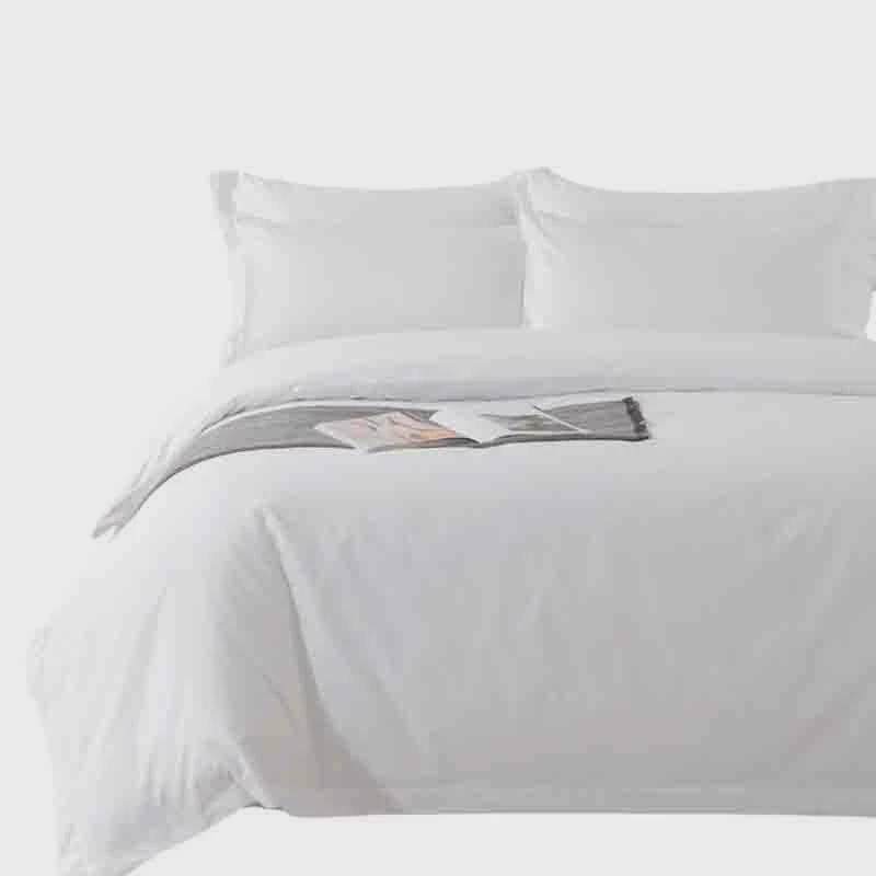 草布酒店四件套80支纯棉贡缎套件白色床单五星级酒店民宿床上用品