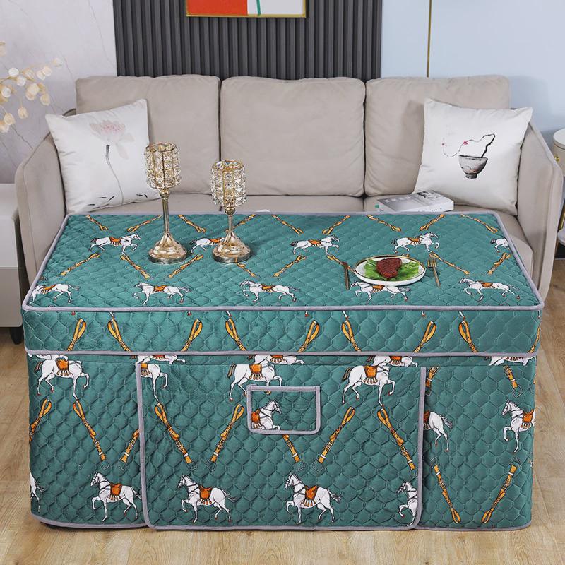 冬季加厚新款烤火罩长方形茶几桌套电烤炉罩子电暖桌罩烤火桌布