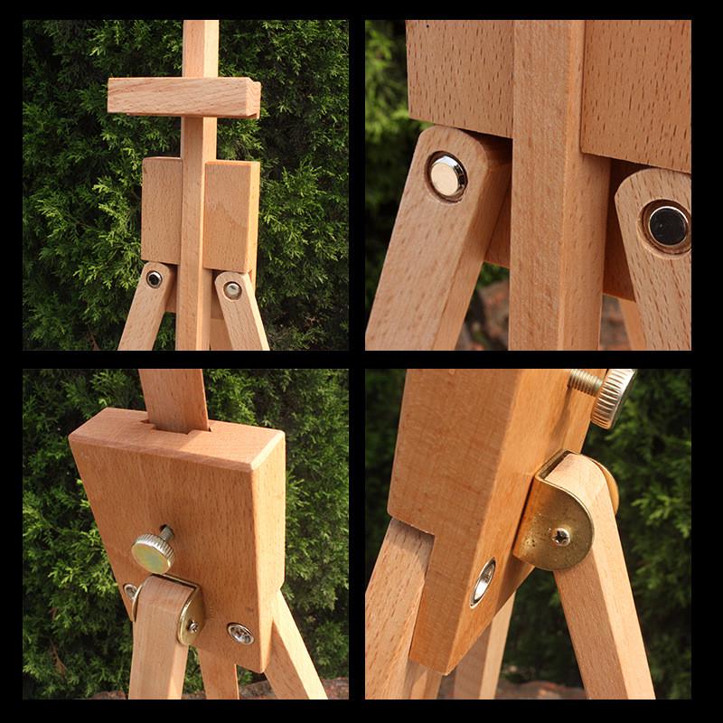 山毛榉hj-6桌面画架相框三角架/微型画架/木质/广告展示架油画架