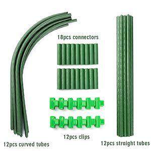 小型温室简易安装套件棚拱形u型包塑钢管套装植物爬藤花架