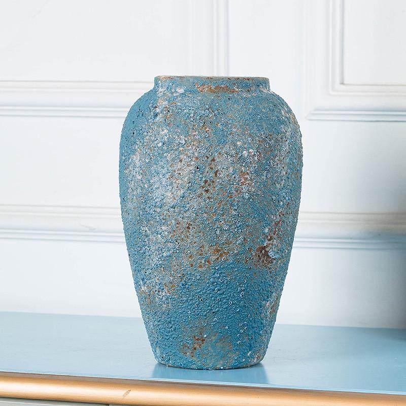 复古文艺美式陶罐花瓶现代陶瓷客厅插花摆件粗陶田园干花装饰摆件,家居饰品,装饰摆件,淘宝优惠券,粉丝福利购,淘宝优惠卷