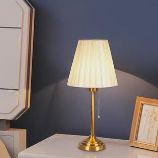 复古卧室台灯床头灯拉绳式轻奢高级感装饰氛围灯卧室床头柜客厅装