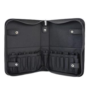 29孔化妆刷包化妆工具收纳包14支pu皮折叠立式拉链全尺寸非缩小版