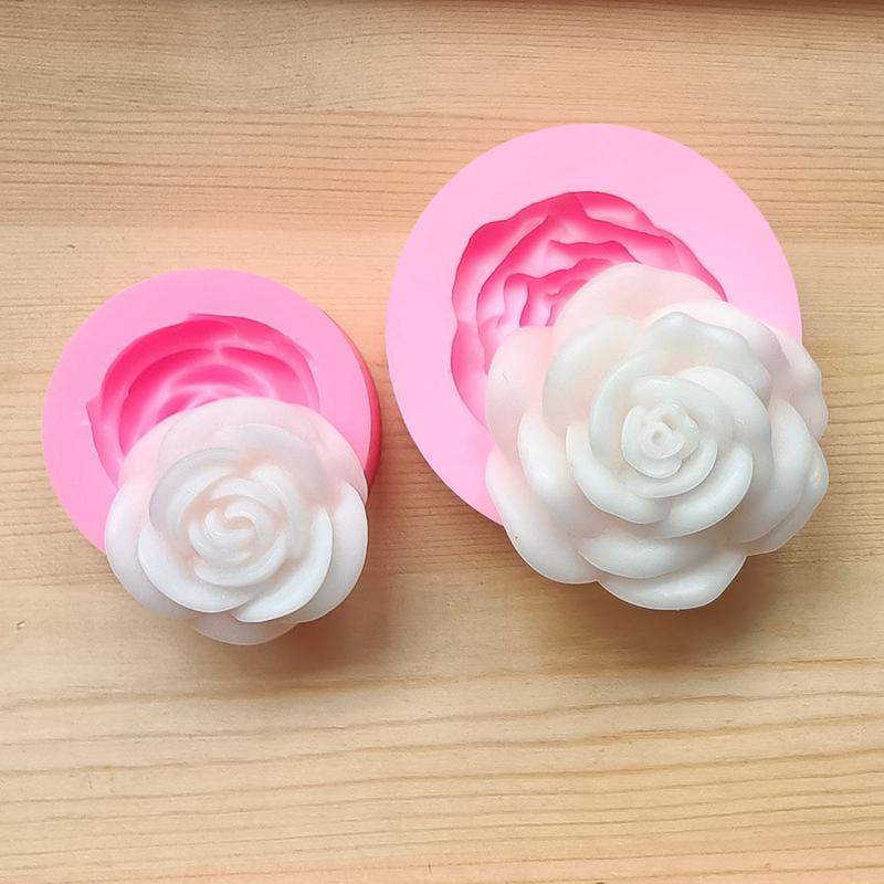 大号玫瑰花情人节香薰蜡烛模具翻糖蛋糕果冻布丁模具diy烘焙工具