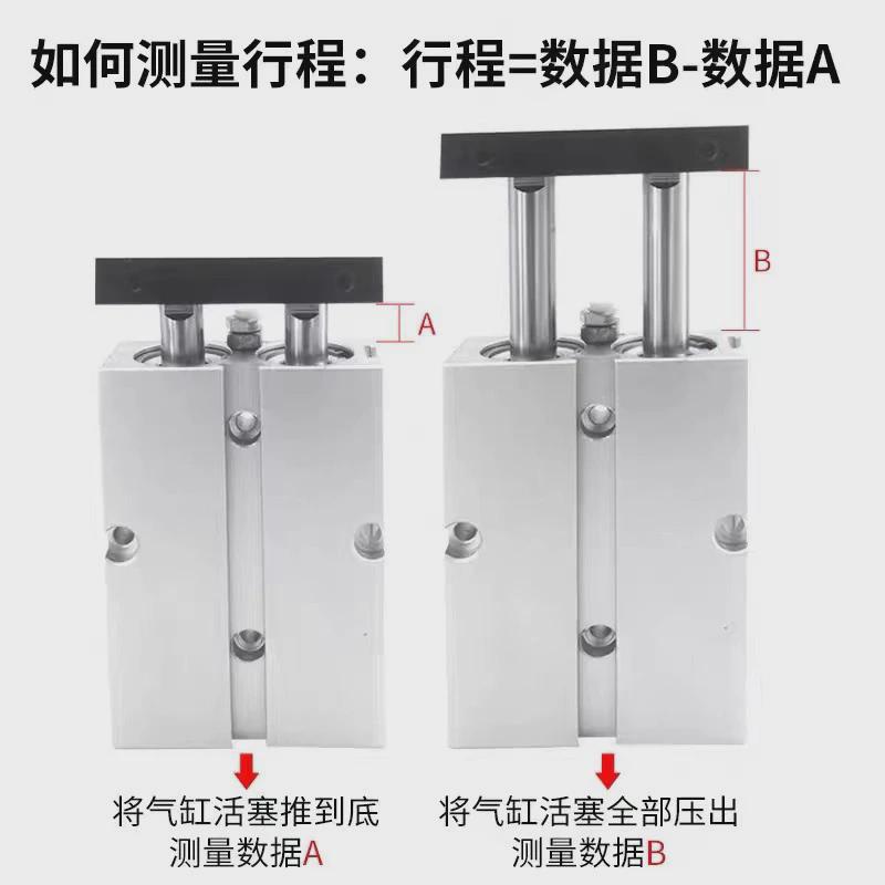 双杆双轴气缸客/tn32*10/15/20/25/30/40/50/60/75/100亚德tda型