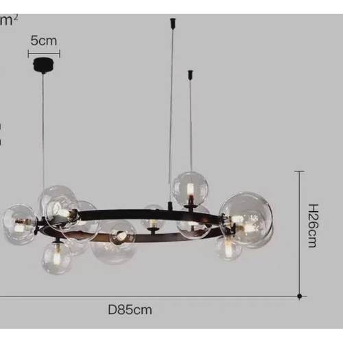 北欧蜡烛现代轻奢客厅吊灯玻璃泡泡餐厅灯具大气艺术吧台服装店