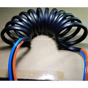 PU多排伸缩弹簧高压气管聚氨酯并排三排空压机耐磨四拼螺旋气动管