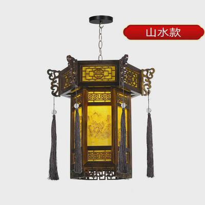 中式仿古宫灯实木广告灯笼吊灯餐厅茶楼酒店古建阳台廊道装饰灯具