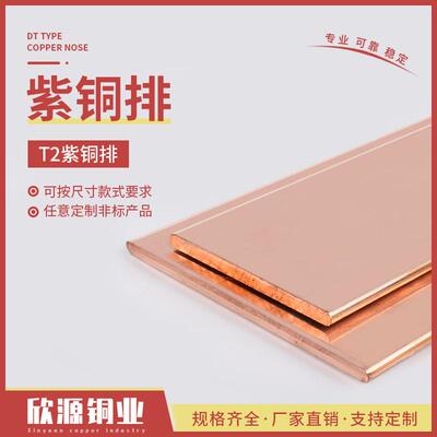 t2紫铜定制10×1006×8010×12010×125非标可排无氧紫铜