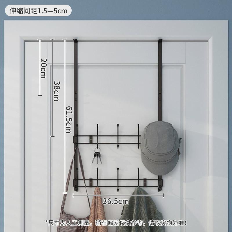门后挂钩加长挂架免打孔背上挂勾儿童房门卧室挂衣架置物架厚新款