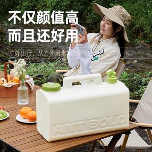 户外露营便携式 新款 手提车载储水箱带龙头食品级长方大容量水桶