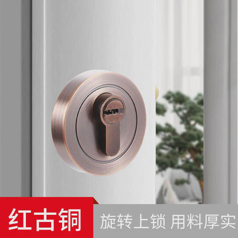 双面隐形门锁室内木门背景墙暗藏门锁房门静音呆锁阳台厨房门闭锁
