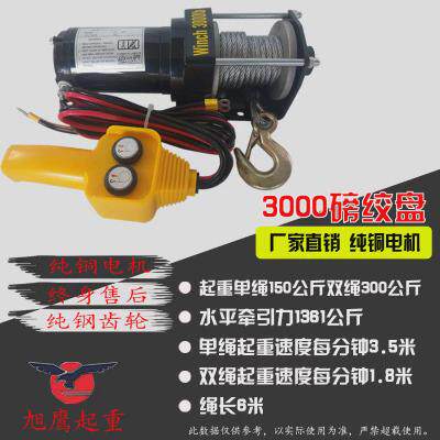 24v12v小吊机电动绞盘卷扬机自救小吊机越野车车载电动葫芦车载