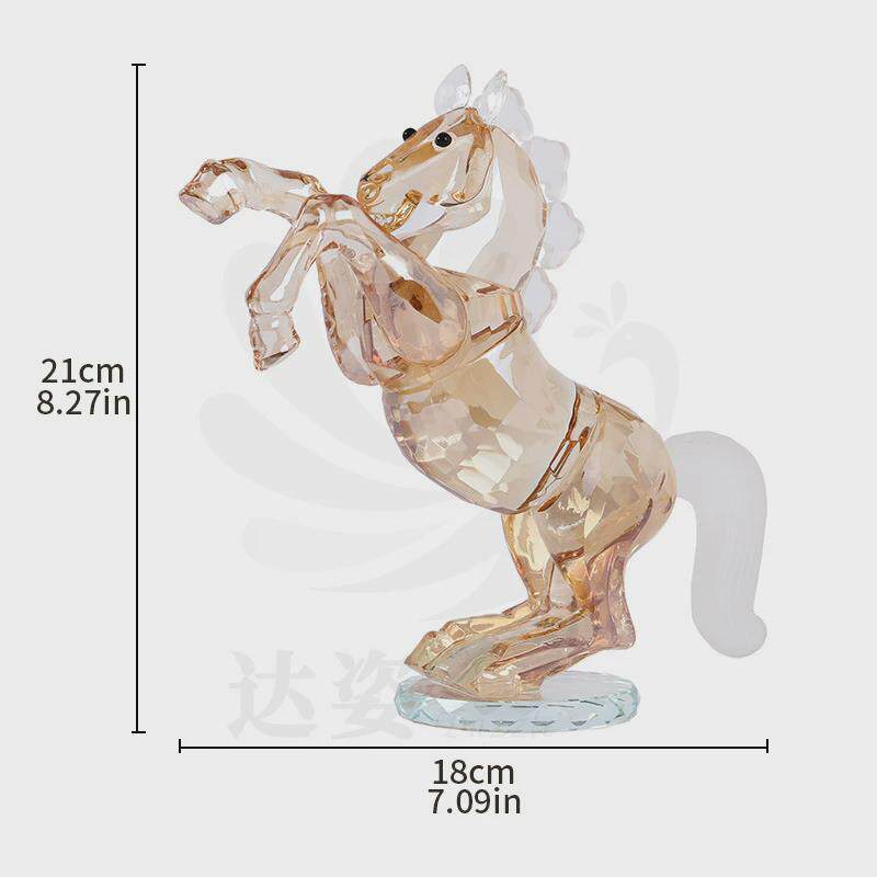 达马创意水晶玻璃姿工艺品摆件办公室酒柜装饰桌面家居摆设电视柜