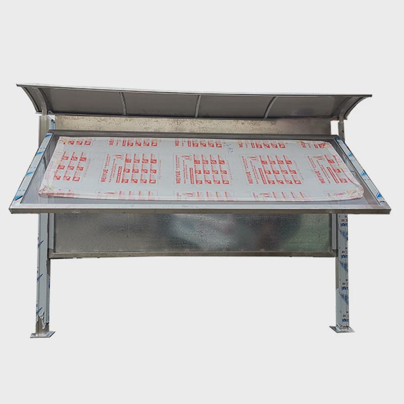 不锈钢立牌宣传栏路边路牌道路指示牌广告牌建工工地广告牌