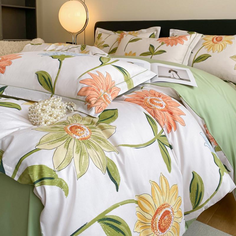 i6f9春夏100四件套款被套床单双人床笠花卉1.8m床上用品4