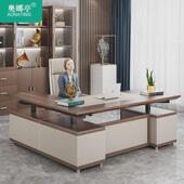 电动升降办公桌站立式 电脑桌简约现代书桌家用轻奢大型老板工作台