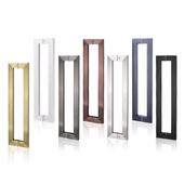 玻璃门拉手不锈钢大门把手哑黑色钛拉丝管木门对装 扶手加厚金方