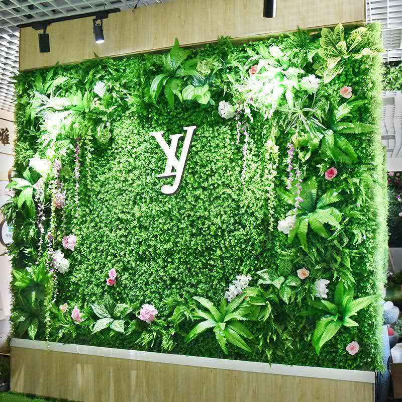 绿植墙塑料室外仿真植物墙假草坪墙面装饰垂直绿化墙背景