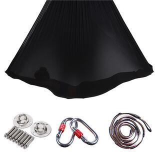 批发瑜伽馆空中瑜伽吊床 倒立伸展带家用吊绳 弹力加宽瑜珈吊床