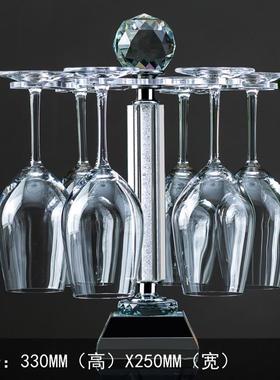 创意酒杯玻璃红酒杯架摆件葡萄倒挂水晶高脚杯沥水杯架厂家批发