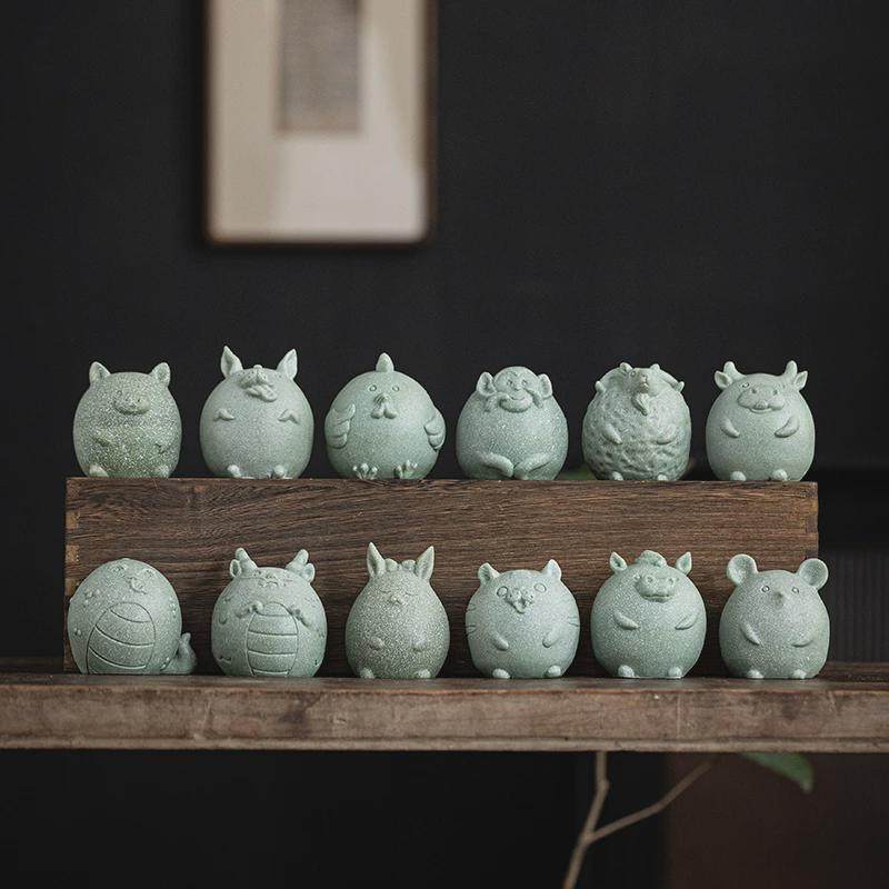 青砂石十二生肖摆件整套鼠牛虎兔龙蛇马羊猴鸡狗猪工艺品摆设套装,家居饰品,装饰摆件,淘宝优惠券,粉丝福利购,淘宝优惠卷
