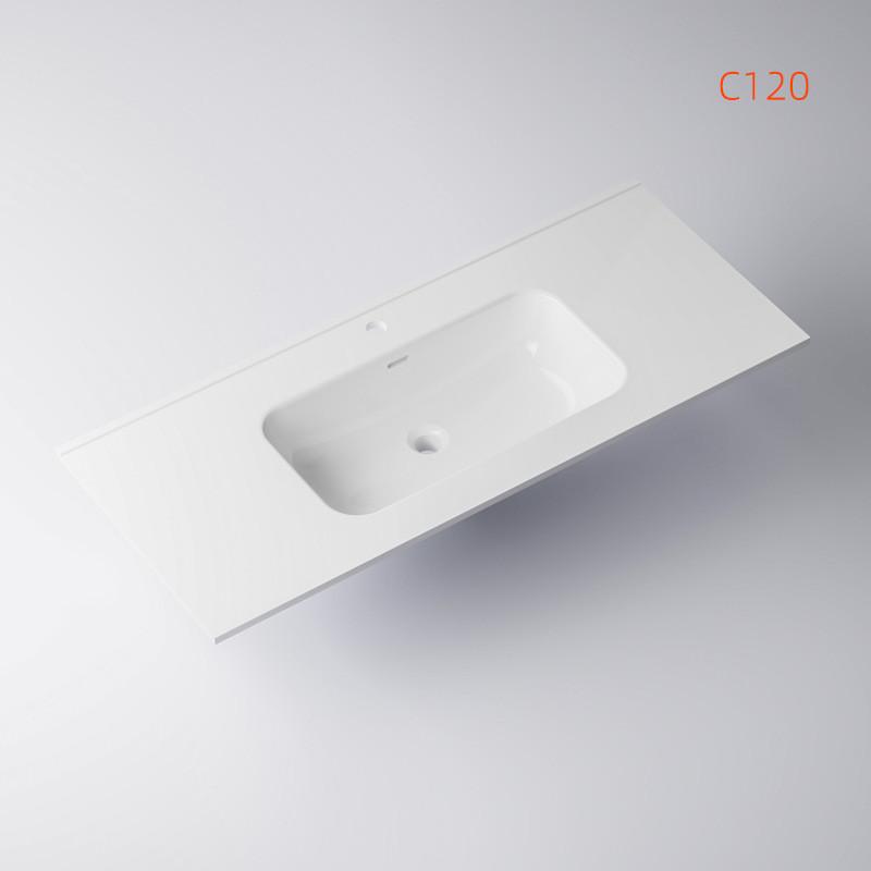 高拉科技家用卫生间阳台50宽系列盆胆深度14cm陶瓷一体盆台上盆