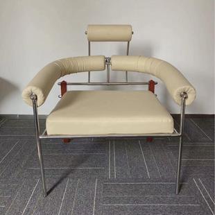 北欧单人沙发椅实木躺椅休闲玻璃钢设计师酒店懒人扶手靠背椅子