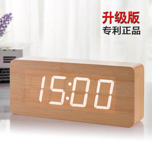 简约电子时钟创意台钟家用闹钟复古表夜光静音床头钟座钟客厅新品