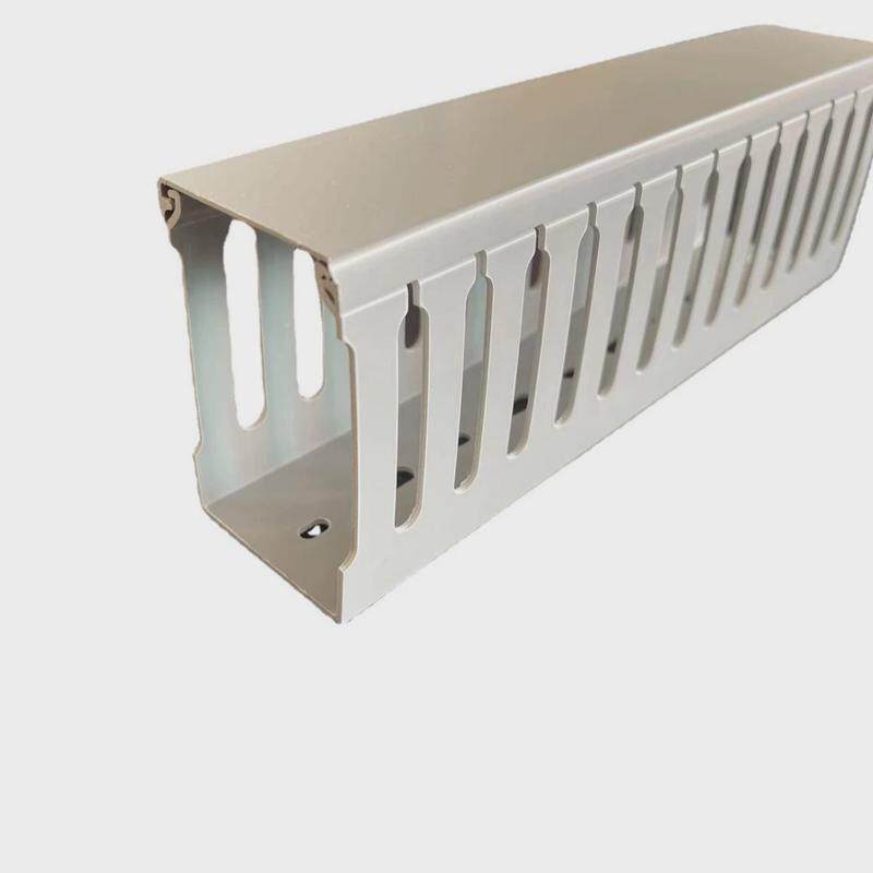 pvc线槽异通塑料灰色线槽配电柜线槽阻燃齿形开口工程线槽方线槽